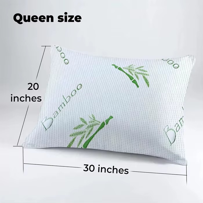 Oreiller en Mousse à Mémoire de Forme – Confort Bambou