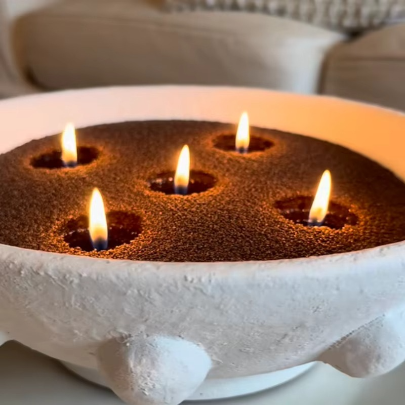 Ensemble de Bougie Perlée Réutilisable – Décoration Aromatique