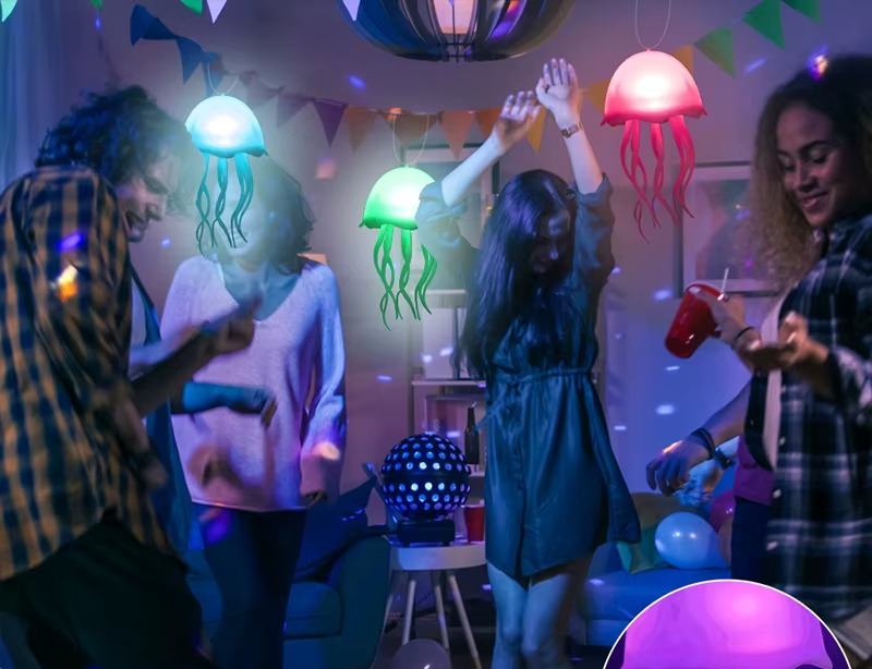 Veilleuse Méduse RGB – Lampe de Table Tactile