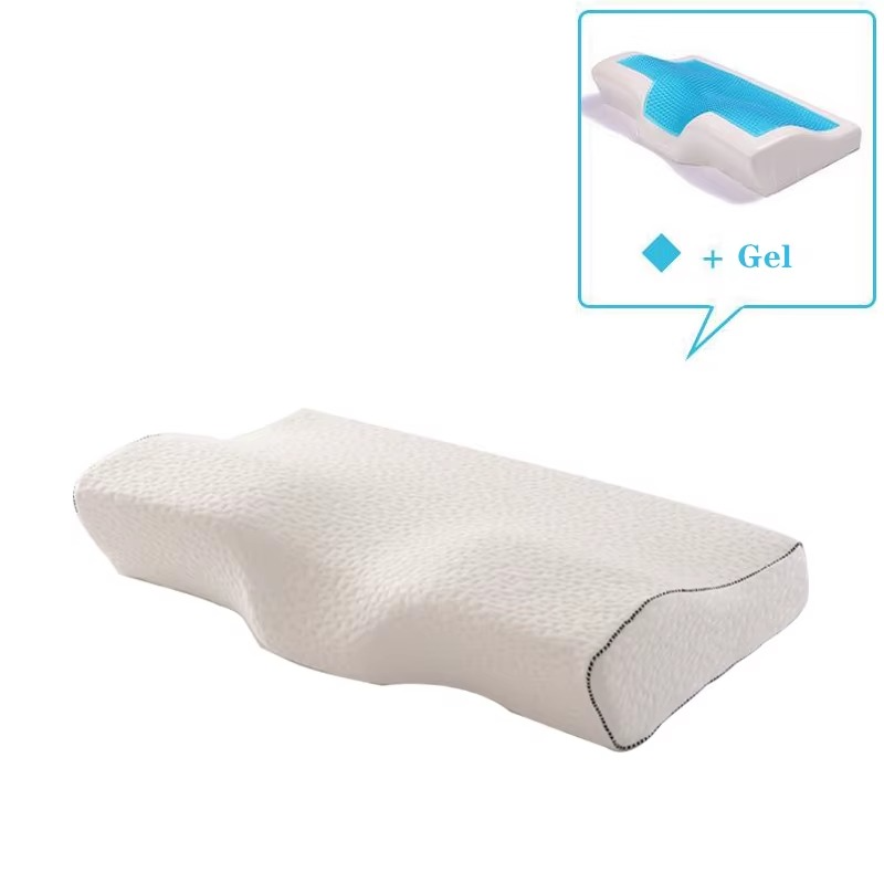 Oreiller en Mousse à Mémoire de Forme Papillon avec Gel de Refroidissement