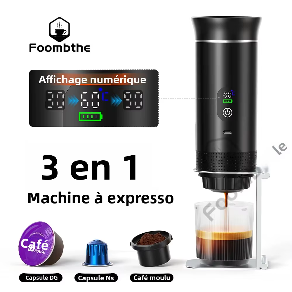 Machine à Café Expresso Portable Sans Fil Foombthe