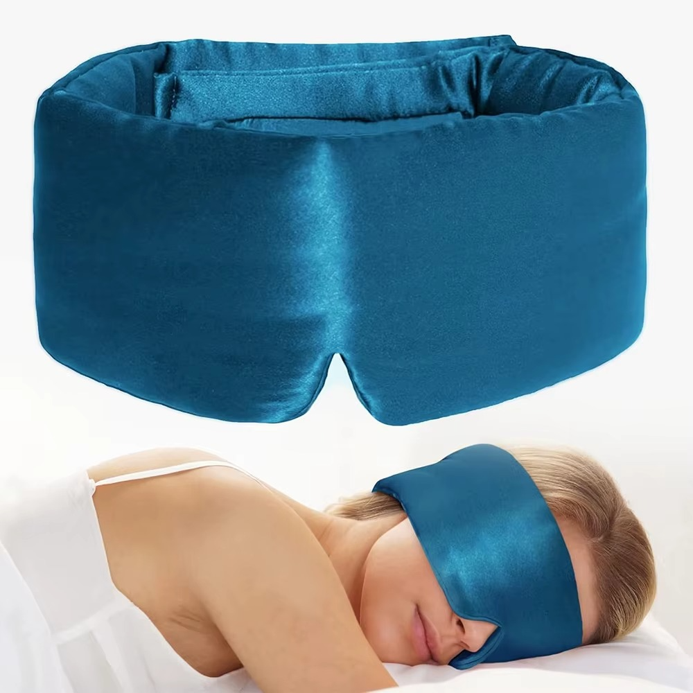 Masque de Sommeil en Soie de Mûrier 100% – Bloque la Lumière, Confort Optimal