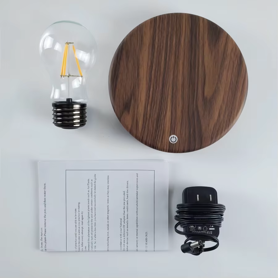 Lampe LED à ampoule en lévitation magnétique