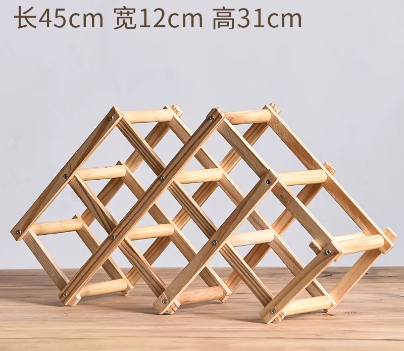 Casier à Vin en Bois de Pin – Étagère Empilable & Pliable pour Bouteilles