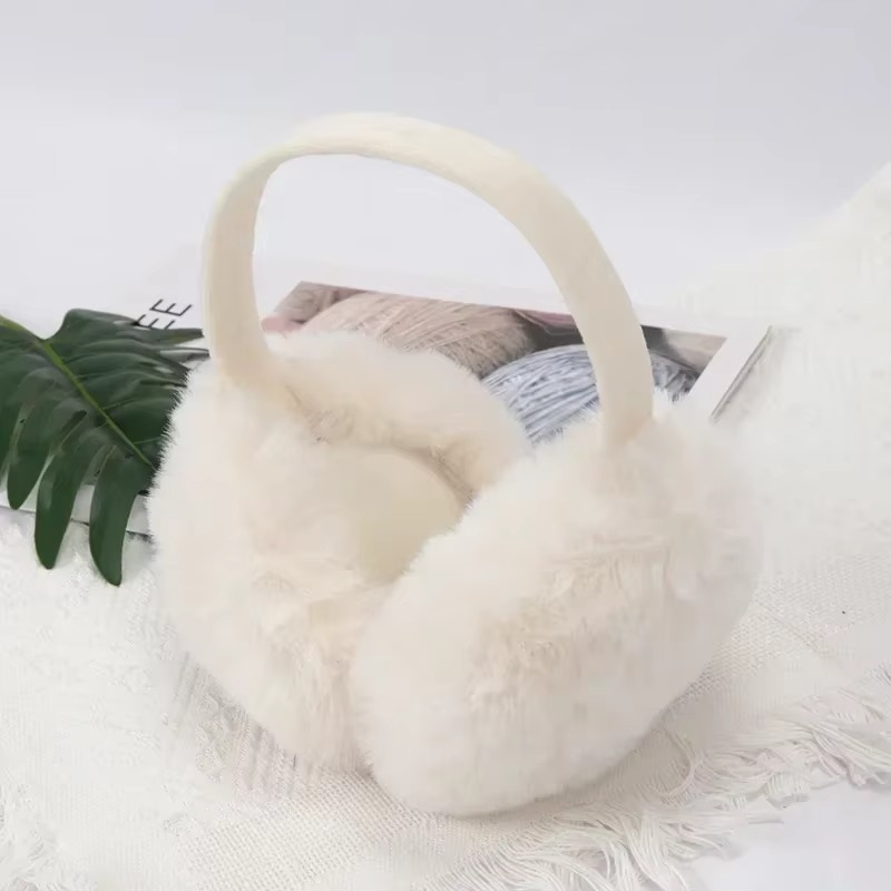 Cache-Oreilles Hiver Femme Doux et Chaud – Peluche Réglable et Pliable