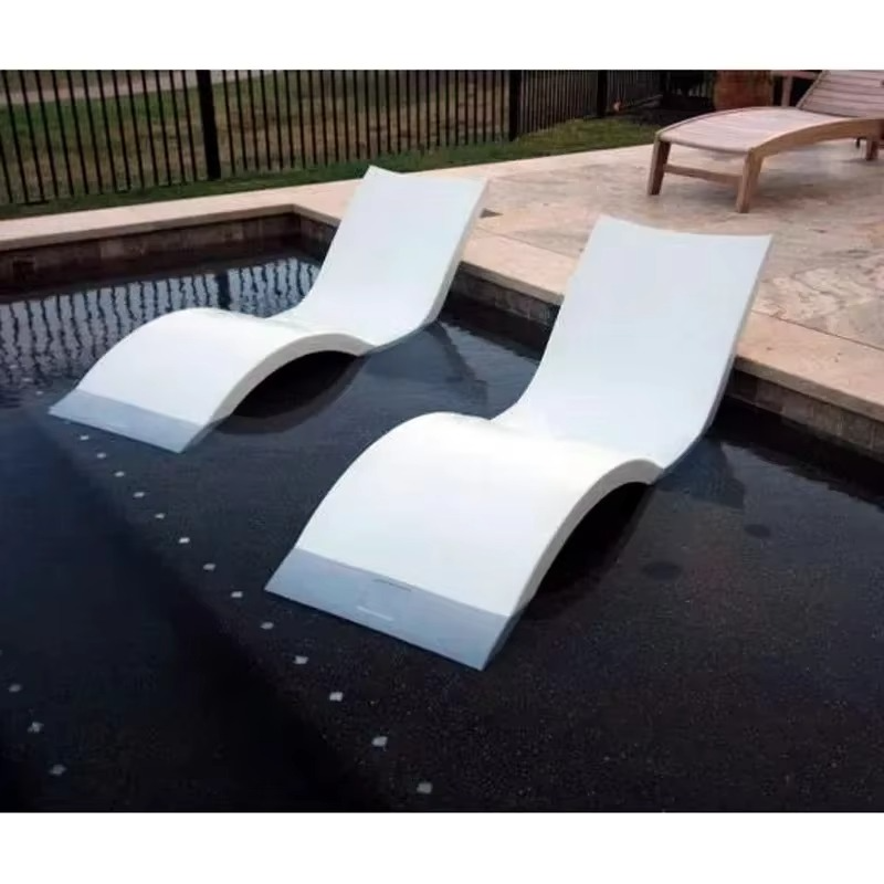 Chaise Longue de Piscine Extérieure – Chaise Inclinable de Jardin Moderne