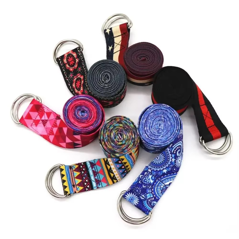 Ceinture d'Étirement de Yoga Multicolore – Accessoire Idéal pour Améliorer la Flexibilité
