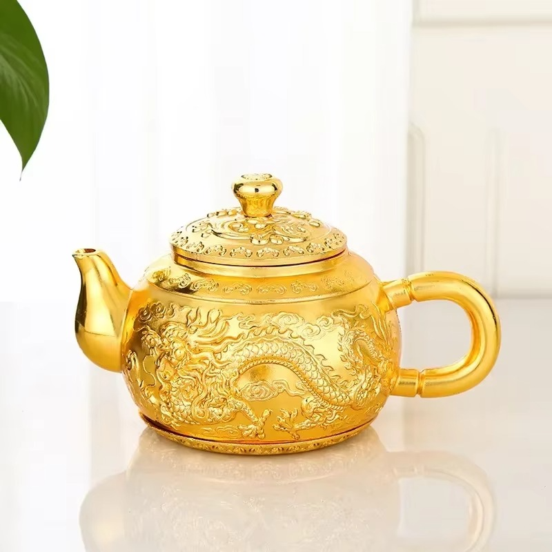 Service à Thé & à Vin Rétro – Dragon & Phénix Doré - Style Européen Vintage