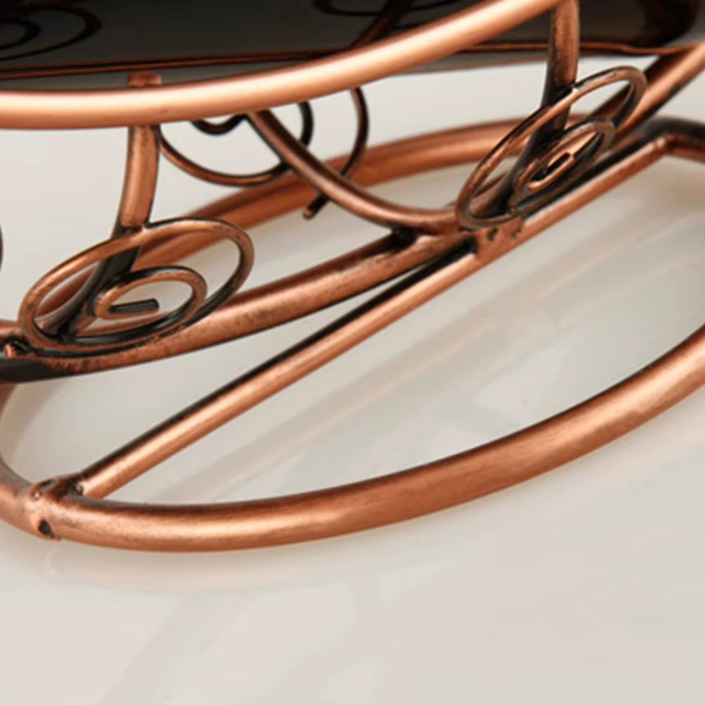 Support à Verres & Bouteille de Vin – Style Vintage en Métal