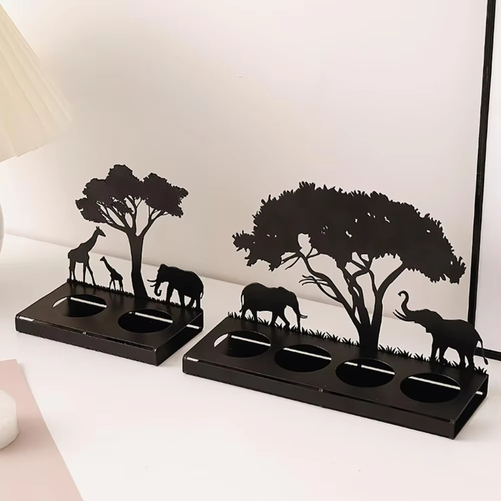 Bougeoir Animaux 3D en Métal – Silhouette en Fer