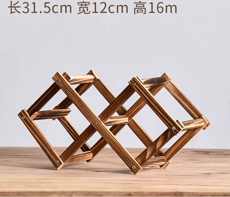 Casier à Vin en Bois de Pin – Étagère Empilable & Pliable pour Bouteilles