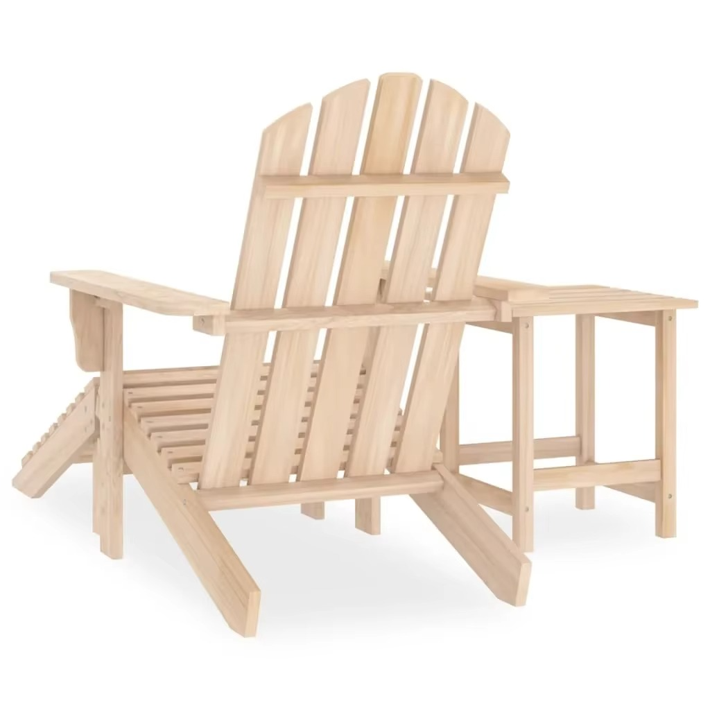 Chaise Adirondack avec Repose-Pieds et Table – Élégance et Confort Intemporel