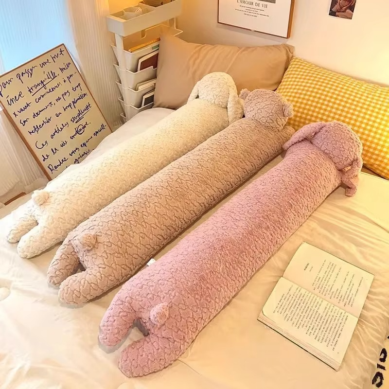 Grand Oreiller Corps Lapin ou Ours en Peluche – Compagnon Doux pour la Nuit