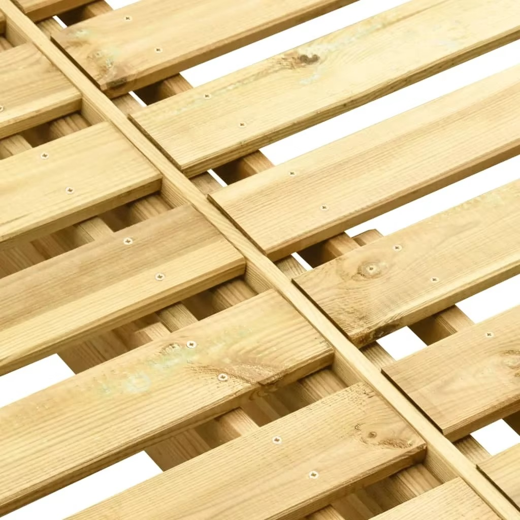 Chaise Longue Double en Bois Imprégné – Confort et Élégance en Extérieur