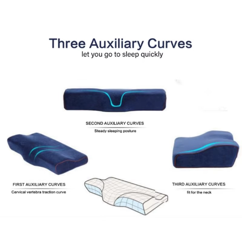 Oreiller en Mousse à Mémoire de Forme Papillon avec Gel de Refroidissement