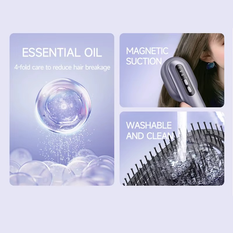 Peigne de Massage aux Huiles Essentielles| Soin Capillaire Nourrissant et Relaxant