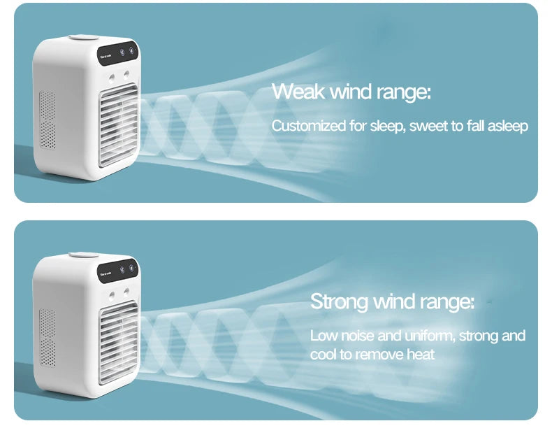 Climatiseur Portable Sans Fil USB – Mini Refroidisseur d'Air & Humidificateur