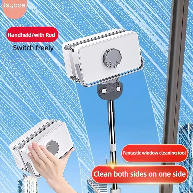 Brosse à Verre Magnétique Double Face avec Tige Télescopique