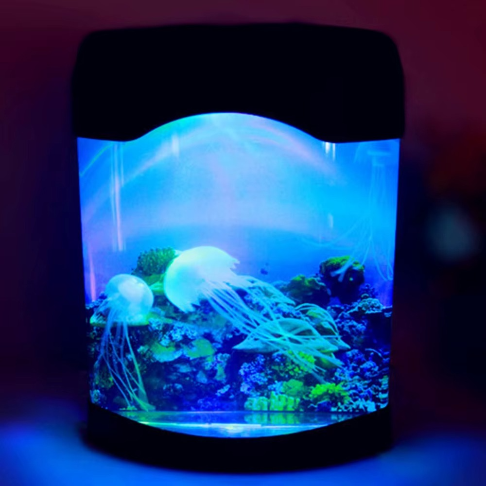 Veilleuse LED Méduse Aquarium – Lampe de Chevet Décorative pour Enfants et Adultes