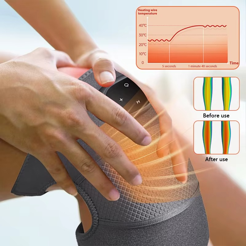 Wärmekissen für das Knie - Elektrisches Vibrationsmassagegerät für Arthritis und Arthrose