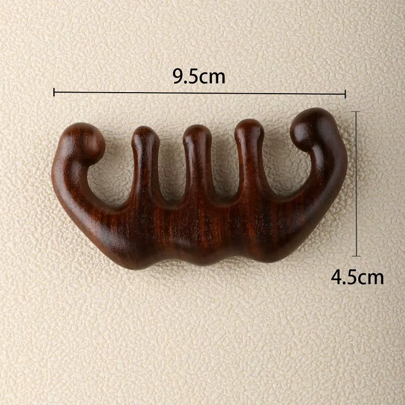 Peigne Masseur en Bois pour Cuir Chevelu – Relaxation et Soins Capillaires Naturels