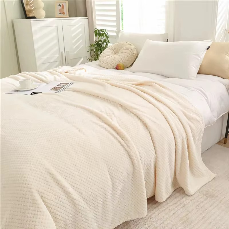 Couverture à Carreaux en Fausse Fourrure de Vison – Douce, Moelleuse & Élégante