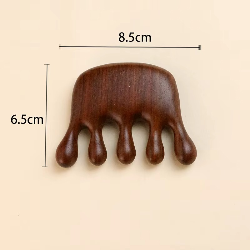 Peigne Masseur en Bois pour Cuir Chevelu
