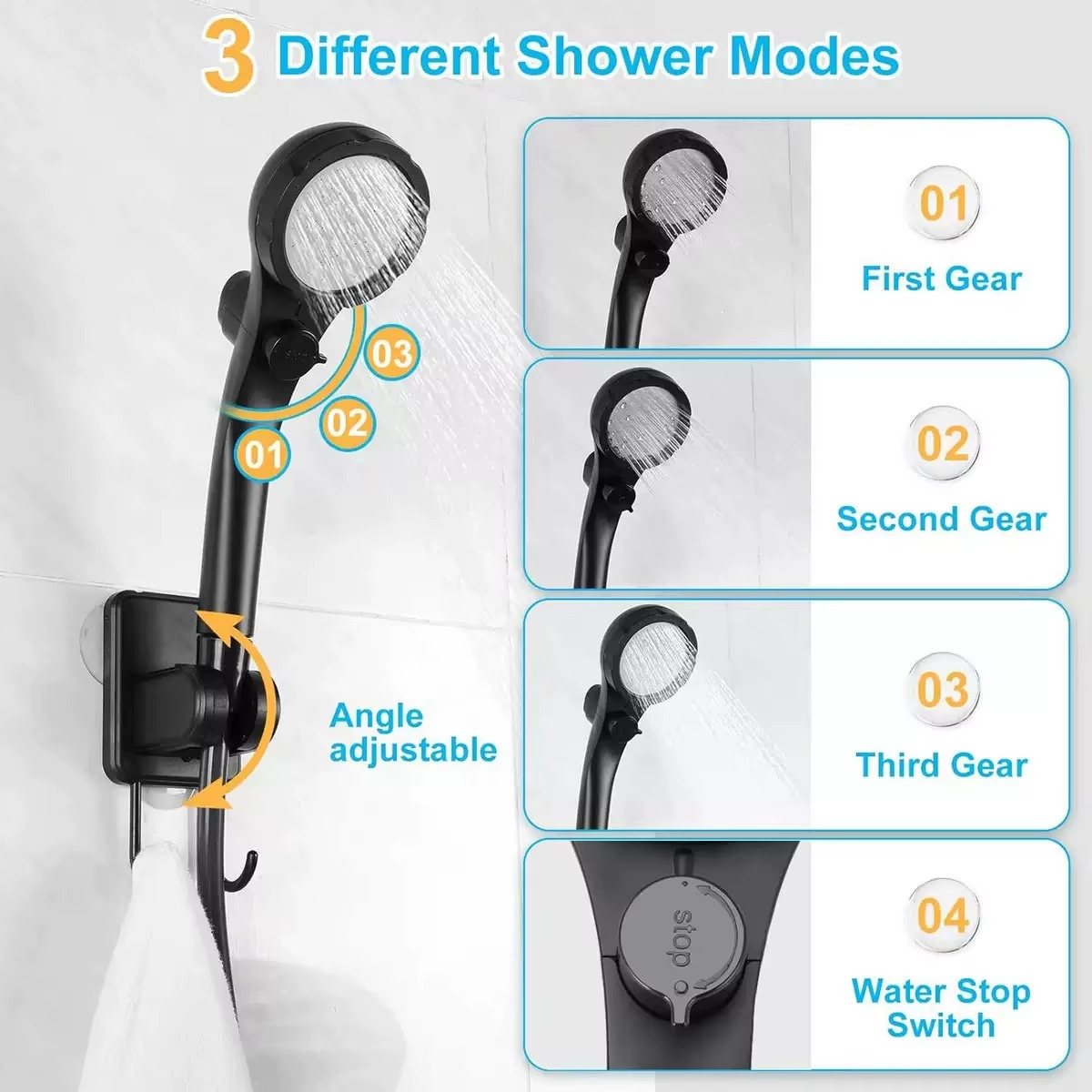 Douche de Camping Électrique Portable avec Affichage de la Température