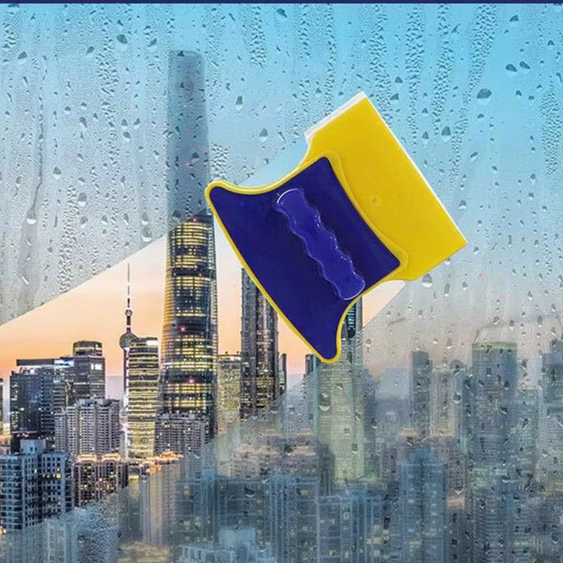 Nettoyeur de Vitres Double Face avec Corde de Sécurité