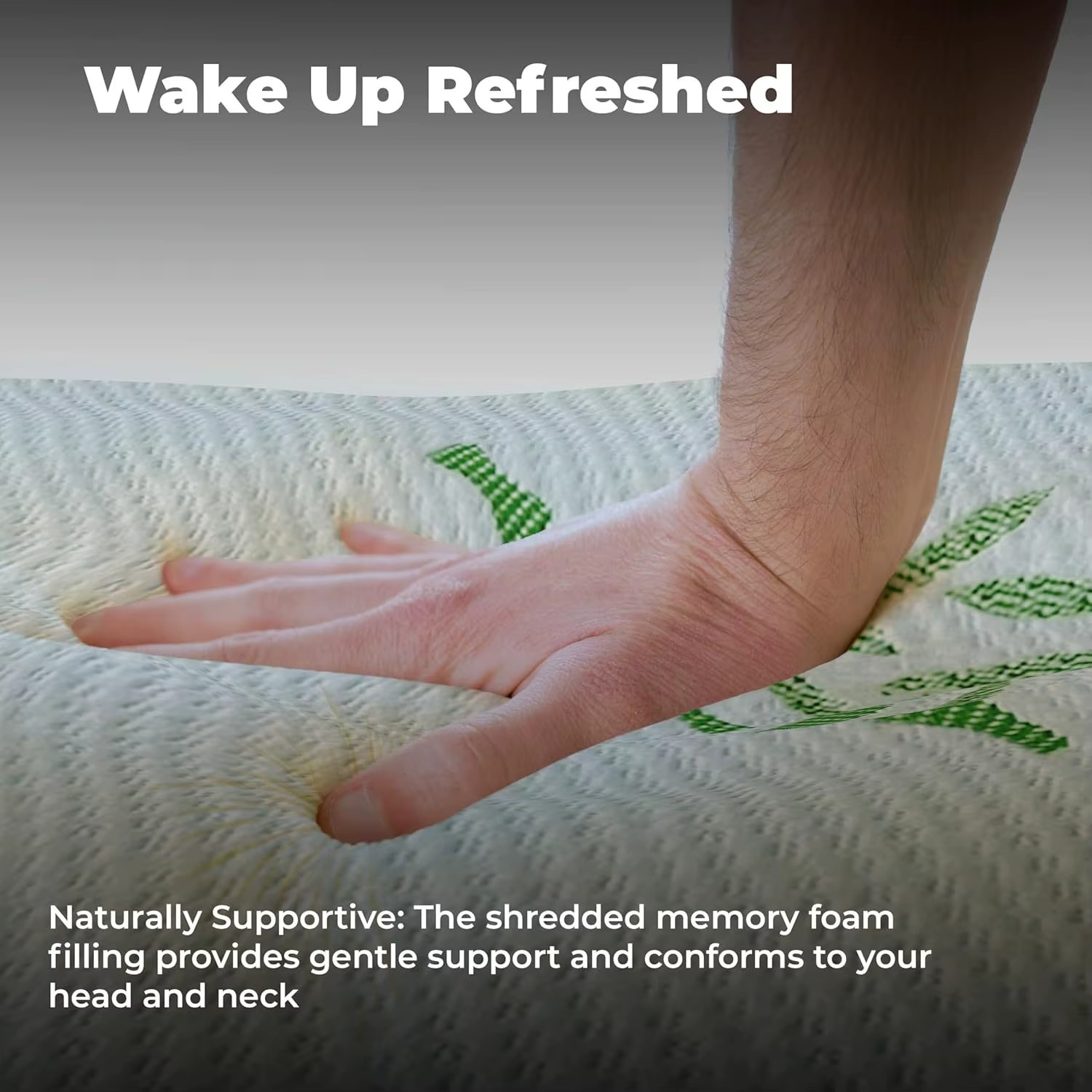 Oreiller en Mousse à Mémoire de Forme – Confort Bambou