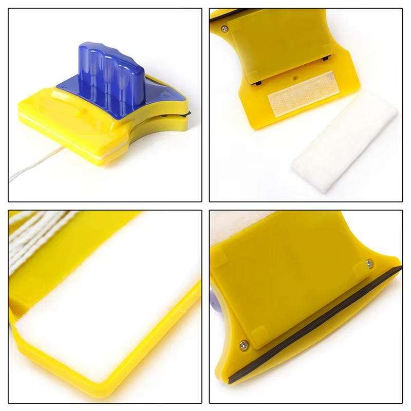 Nettoyeur de Vitres Double Face avec Corde de Sécurité