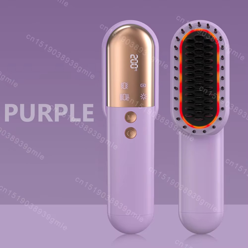 Brosse Thérapie Lumière – Peigne de Massage Électrique Anti-Chute de Cheveux