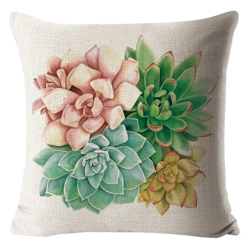 Taie d’Oreiller Fleurie Colorée – Tournesol, Rose, Pissenlit – Déco Maison & Voiture