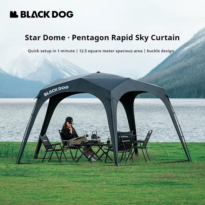 Naturehike BLACKDOG – Auvent Pentagonal à Ouverture Rapide