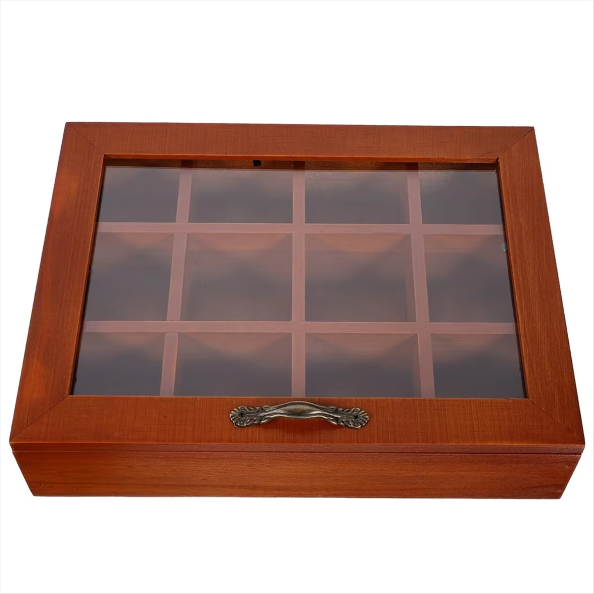 Boîte de Rangement en Bois avec 12 Compartiments
