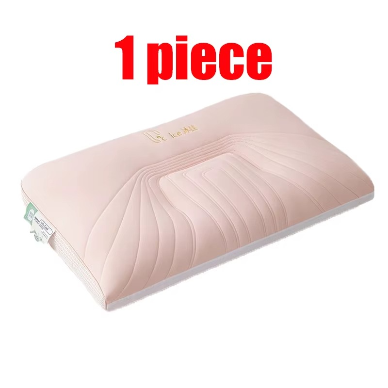 Oreiller Haut de Sommeil Doux en Soie Glacée – Soutien  & Confort du Cou