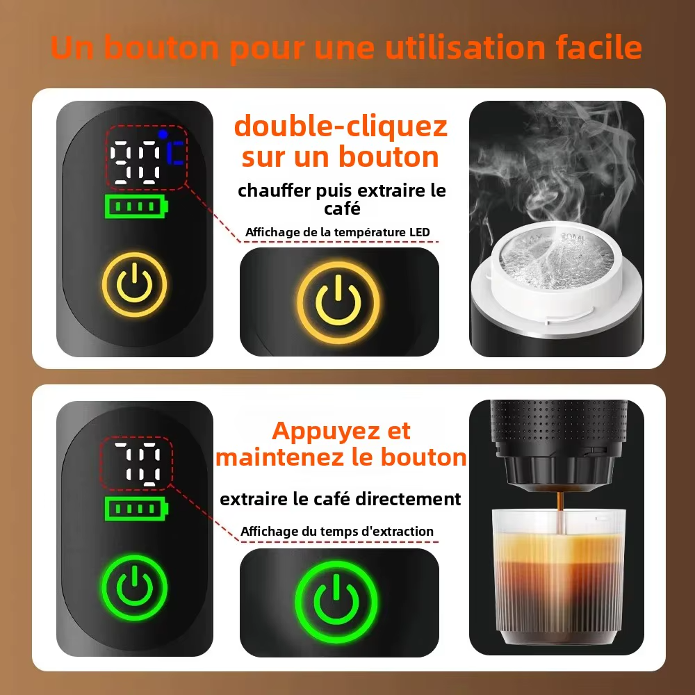 Machine à Café Expresso Portable Sans Fil Foombthe