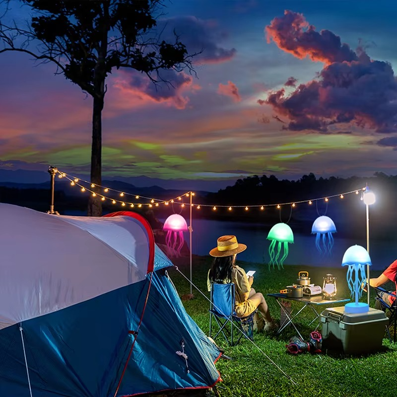 Veilleuse Méduse RGB – Lampe de Table Tactile