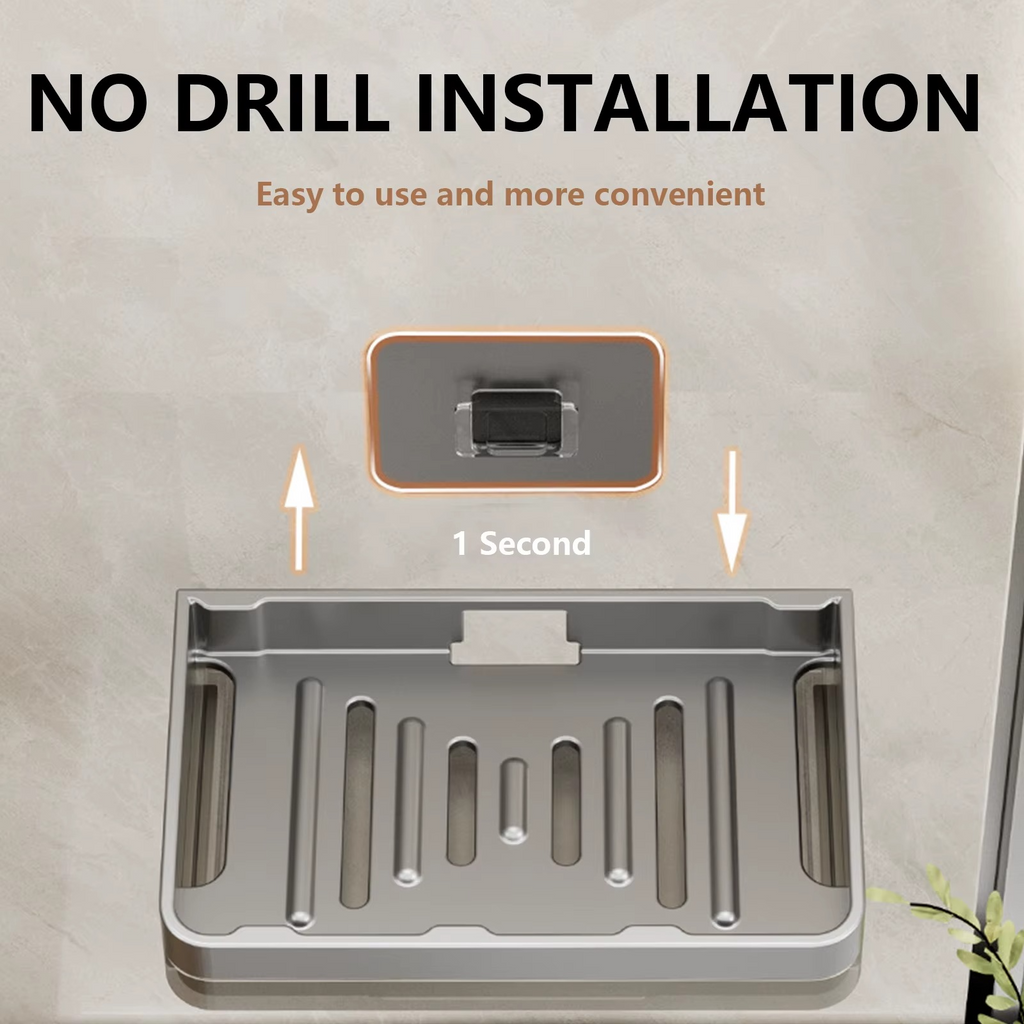 Porte-Savon en Aluminium Chromé – Élégance et Fonctionnalité