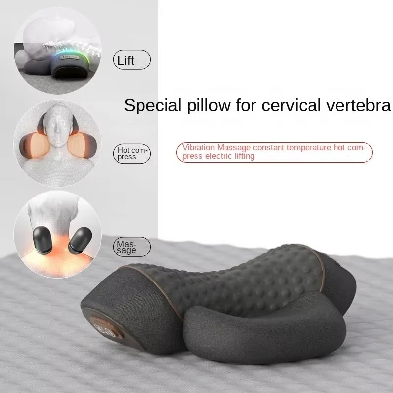 Coussin cervical électrique chauffant – Massage ou traction selon modèle