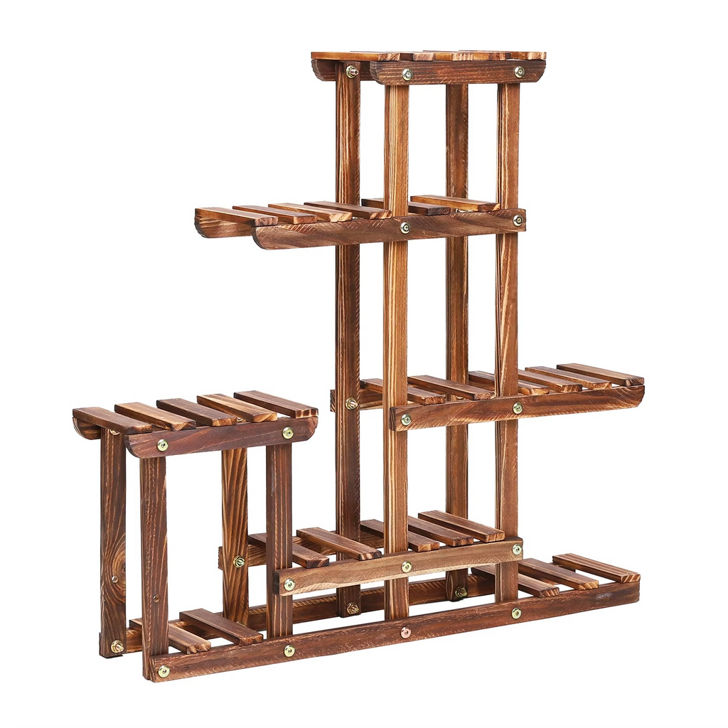 Étagère en Bois pour Plantes – Support d'Angle en Bois de Pin Massif
