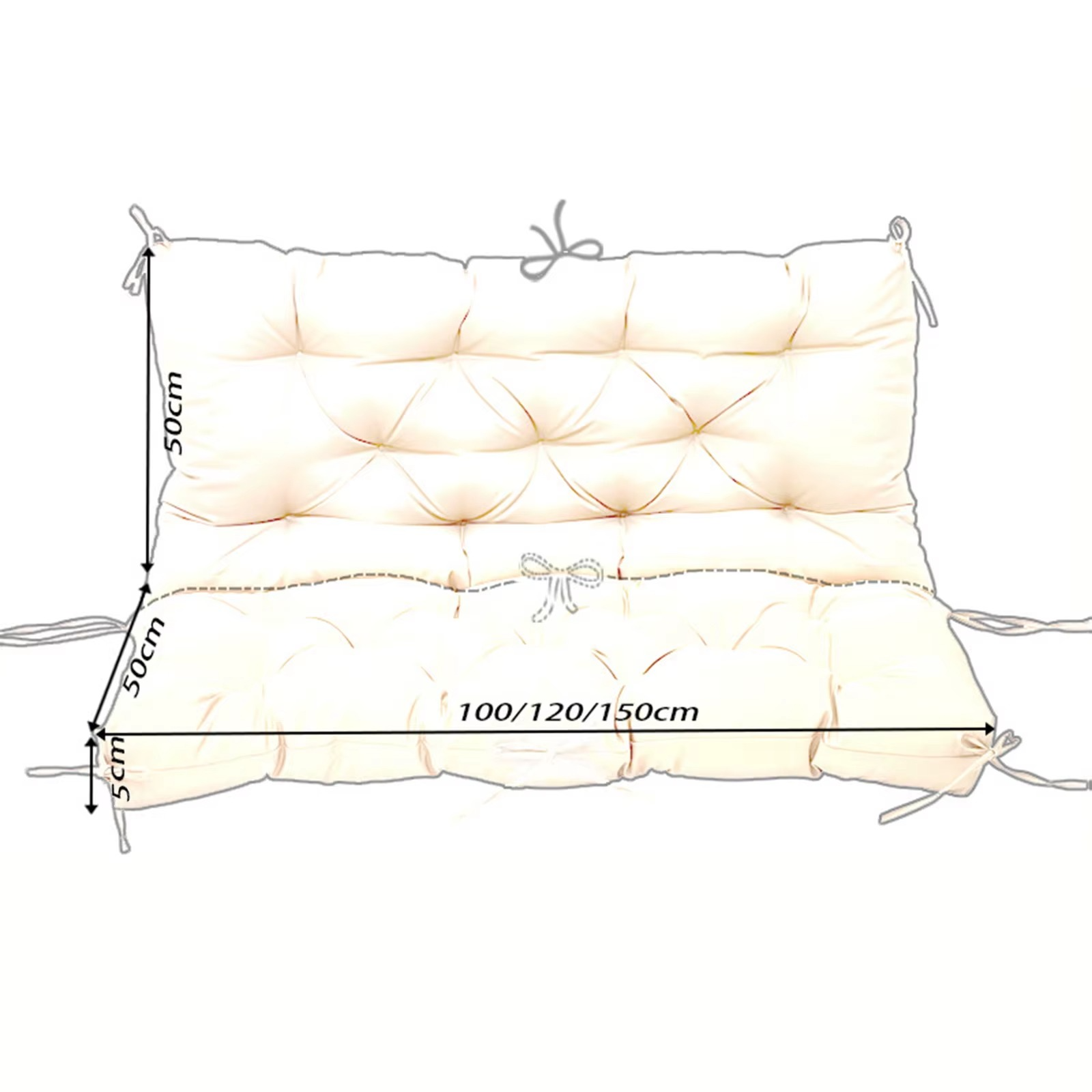 Coussin de Banc Extérieur Imperméable & Résistant au Soleil