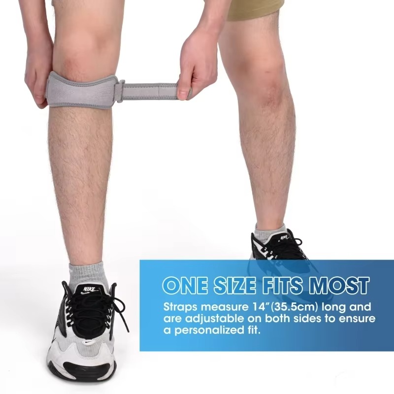 Stabilisateur de Genou Respirant avec Coussin en Silicone – Tous Sports