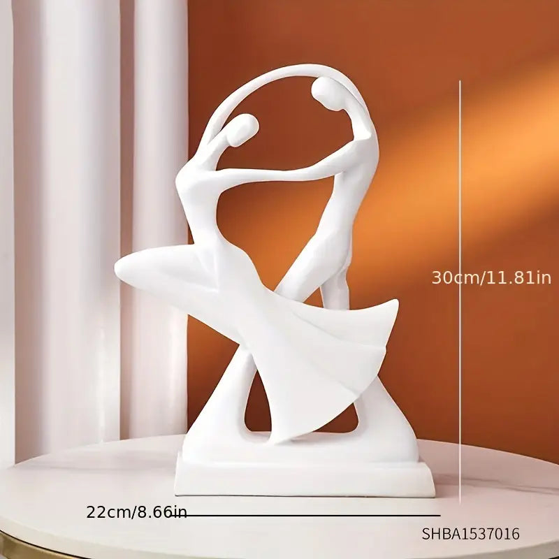 Sculpture de Danseur Abstrait Moderne en Résine