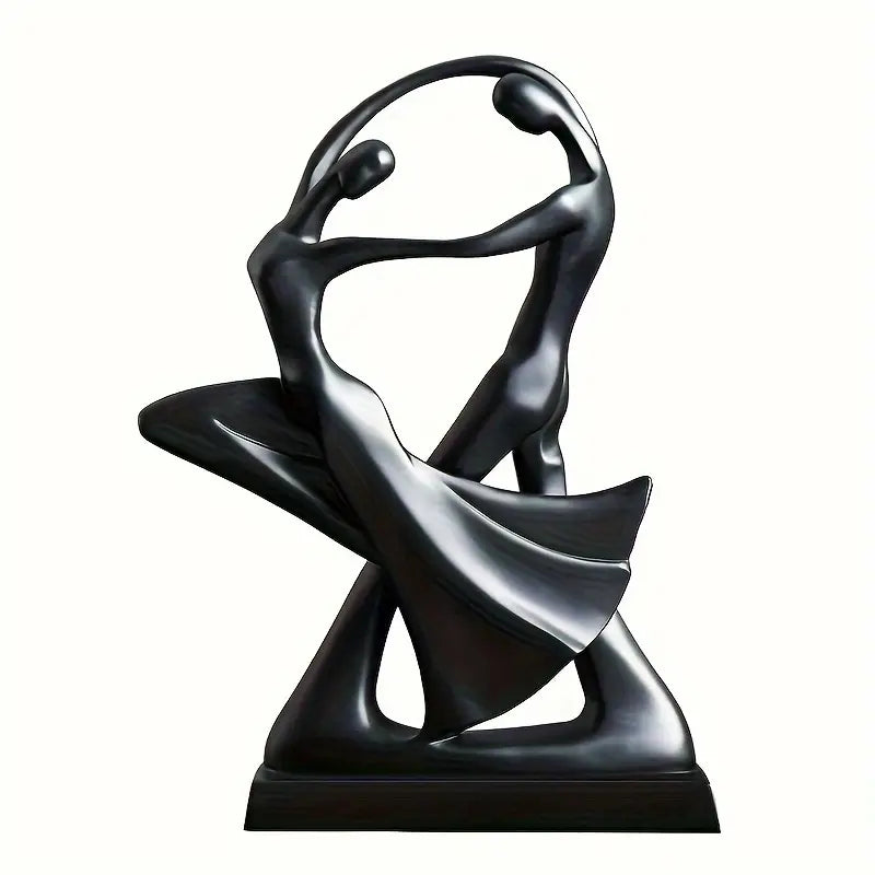 Sculpture de Danseur Abstrait Moderne en Résine