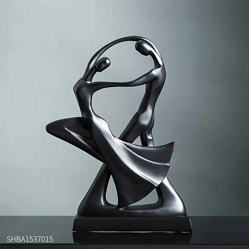 Sculpture de Danseur Abstrait Moderne en Résine