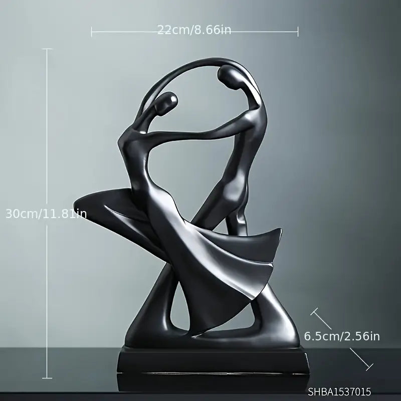 Sculpture de Danseur Abstrait Moderne en Résine