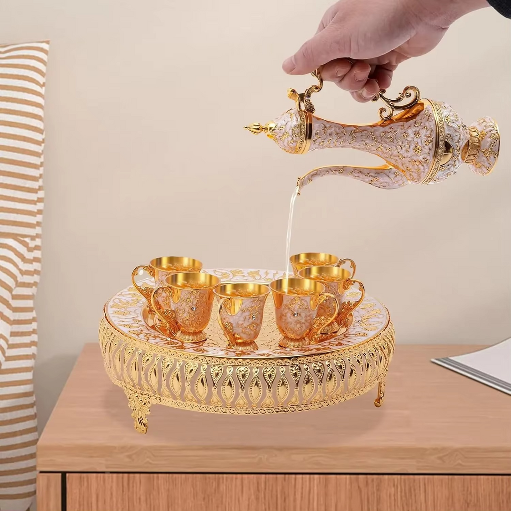 Service de Cafetière & Théière Turque Doré Vintage