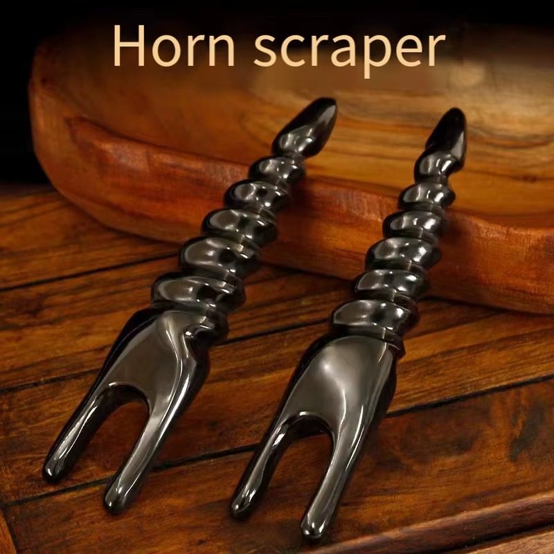 Brosse de Massage du Cuir Chevelu en Corne Naturelle