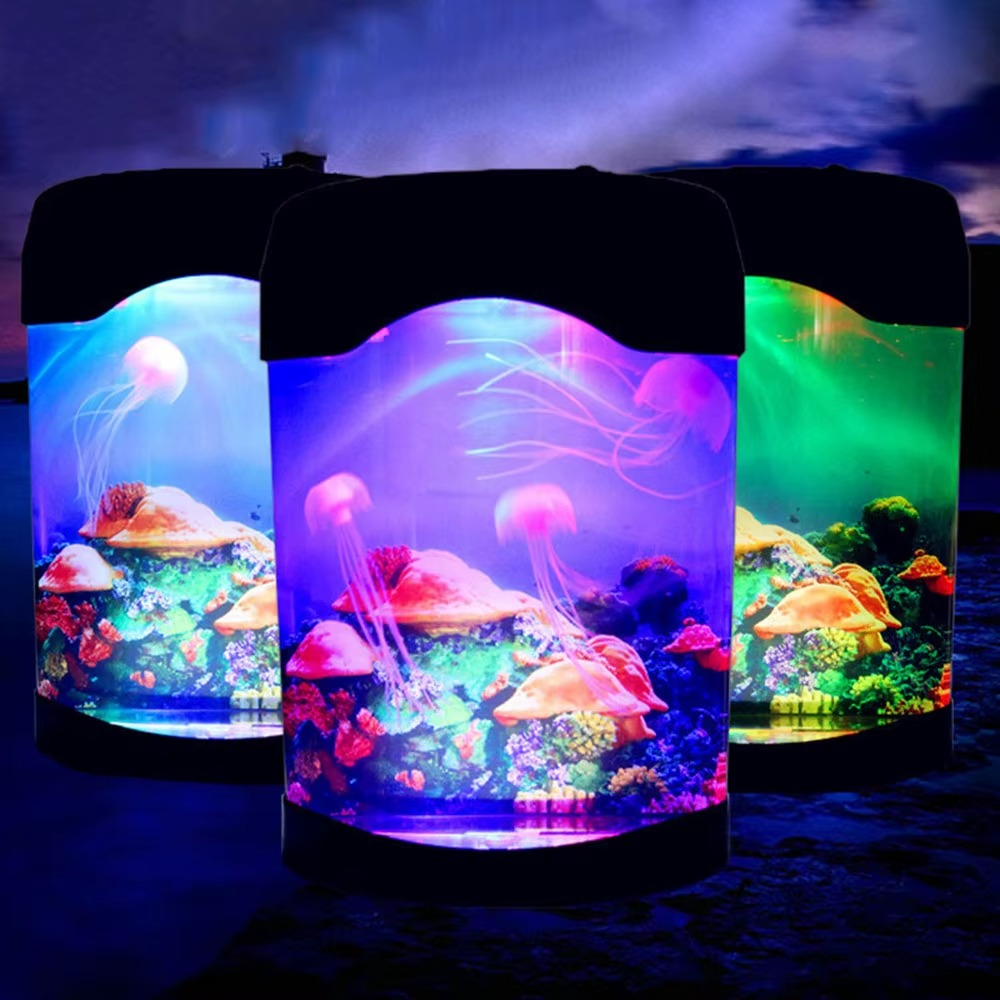 Veilleuse LED Méduse Aquarium – Lampe de Chevet Décorative pour Enfants et Adultes
